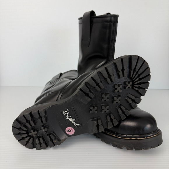 Gripfast Original England Black Leather Pull On Industrial Punk Mens US 10‎ UK 9 main image 6